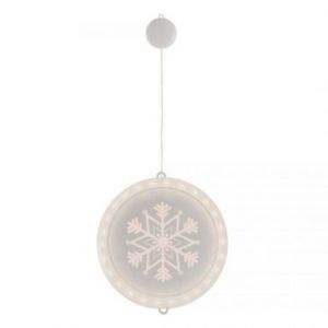 AmeliaHome Ozdoba świąteczna LED kula śnieżna płatek