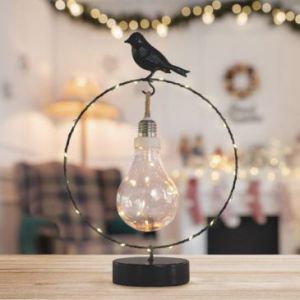 DecoKing Lampa dekoracyjna LED Ptak 23x34 czarna