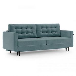 HOMEDE Sofa 3 osobowa rozkładana LOVA 95x97x224 niebieska