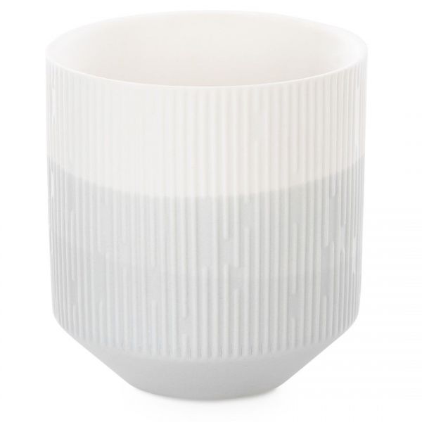 AmeliaHome Słoik ceramiczny do przechowywania organizer FINO 9X9,8 szary biały