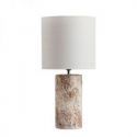 Lampa dekoracyjna ceramiczna NOA 29X29X60 kremowa + jasnobrązowa