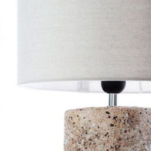 Lampa dekoracyjna ceramiczna NOA 29X29X60 kremowa + jasnobrązowa