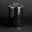 Pojemnik do przechowywania z kryształkami glamour VENTOSA 10X10X17 zielony + czarny