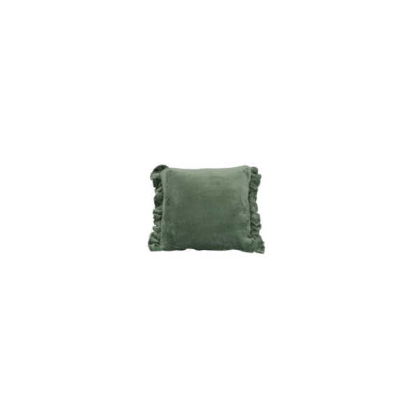 Poszewka dekoracyjna z falbaną FASCINO 40x40 c. zielony