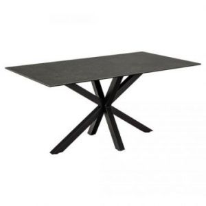 ACTONA Stół prostokątny ceramiczny blat MIRIAM 160x90 czarny