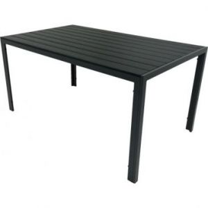 Stół ogrodowy metal prostokąt ALLEN 150x90x74 cm szara /...