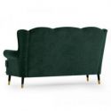 HOMEDE Sofa tapicerowana welurowa DOLO 103x94x187 butelkowa zieleń