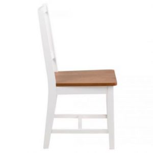 ACTONA Krzesło do jadalni BIRSSY 89X43X50 białe + naturalne