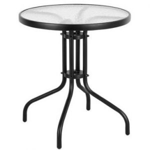 Stół stolik kawowy szklany okrągły metal MAJORKA 60 cm...