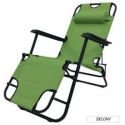 Krzesło wypoczynkowe składane leżak zagłówek RIVIERA zielony