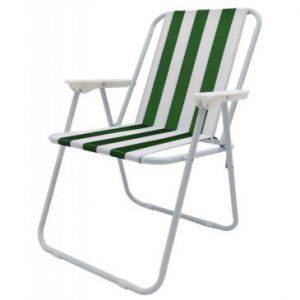 Krzesło składane turystyczne fotel ATENA zielono-biały