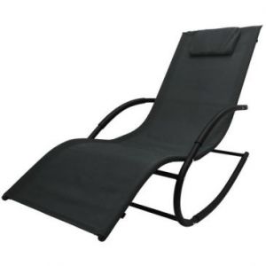 Leżak bujany krzesło ROCKY2 czarny