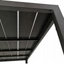 Stół ogrodowy metal prostokąt ALLEN 205x90x74 cm czarny / czarny