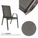 Krzesło ogrodowe metalowe nowoczesne MAJORKA czarny 55x65x95