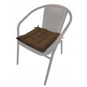 Poduszka pikowana na krzesło2 40x40 cm brąz