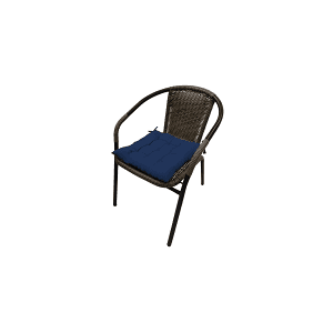 Poduszka pikowana na krzesło 40x40 cm granat
