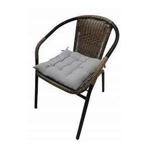Poduszka pikowana na krzesło 40x40 cm j. szary