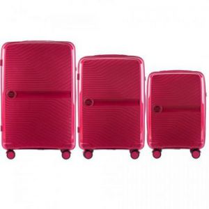 Wings Zestaw 3 walizek z polipropylenu L,M,S czerwone