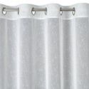 Firana na przelotkach ze srebrnym nadrukiem KELLY 300X250 biała