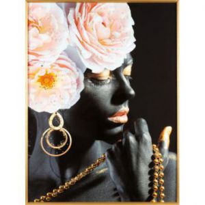 Obraz na płótnie oprawiony kobieta WOMEN 60X80 czarny