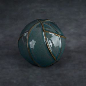 Kula dekoracyjna ceramiczna TEO 10X10X9 turkusowa x2