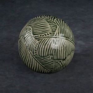 Kula dekoracyjna ceramiczna DARA 10X10X9 zielona x2