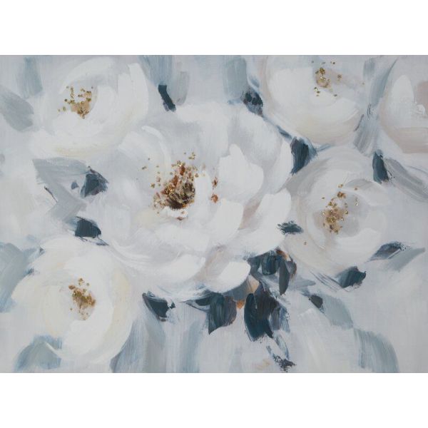 Obraz ręcznie malowany glamour kwiaty 60X80 wielokolorowy