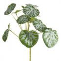 Sztuczna gałązka dekoracyjna begonia NATU szaro zielona x6
