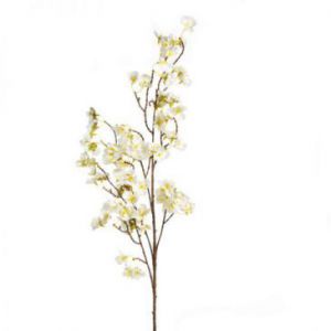 Sztuczny dekoracyjny kwiat wiśni NATU biały x6