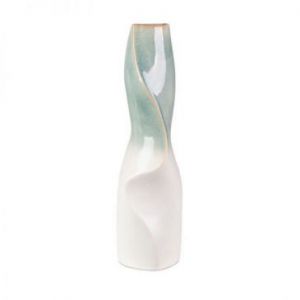 Oryginalny wazon ceramiczny LIANA 14X13X47 miętowy