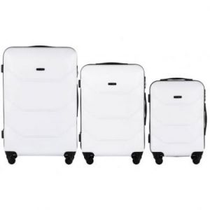 Wings Komplet 3 walizek podróżnych WINGS L, M, S ABS białe
