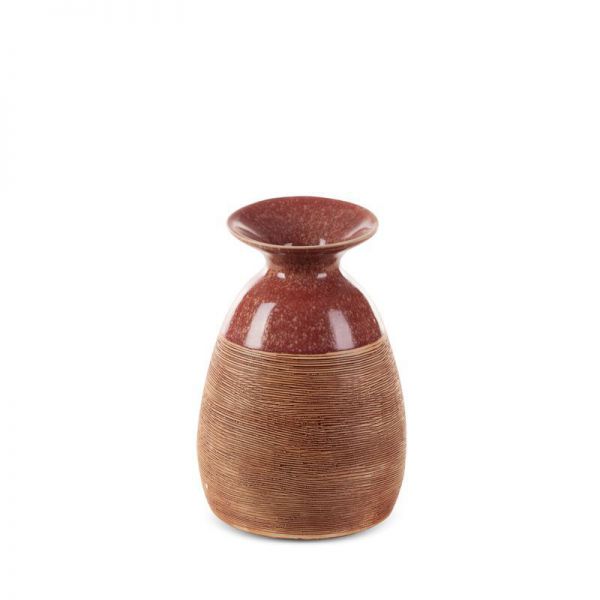 Nowoczesny wazon ceramiczny ELDA 16X15X22 jasnobrązowy