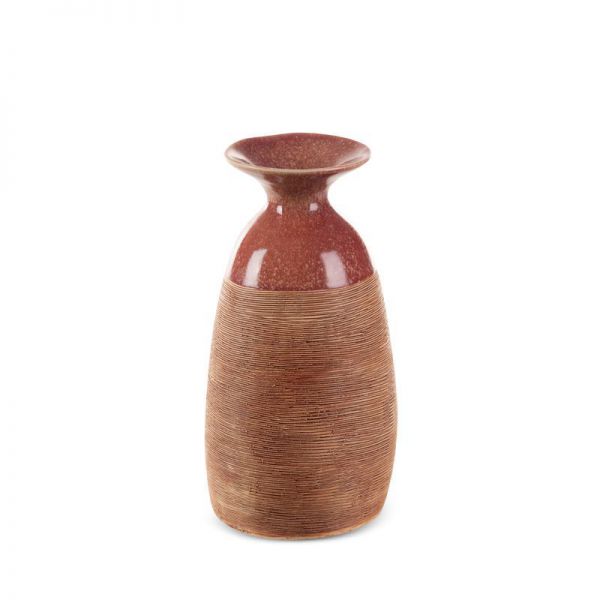 Nowoczesny wazon ceramiczny ELDA 17X16X31 jasnobrązowy