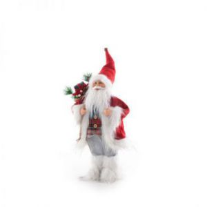 Figrurka Świętego Mikołaja 45cm czerwona + biała
