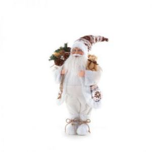 Figurka Świętego Mikołaja 45cm biała