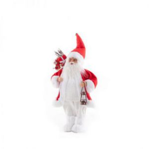 Figurka Święty Mikołaj Santa Claus 45cm biały + czerwony