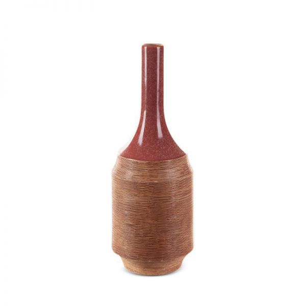 Nowoczesny wazon ceramiczny ELDA 16X16X48 jasnobrązowy