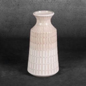 Wazon ceramiczny EDNA 16X16X31 kremowy