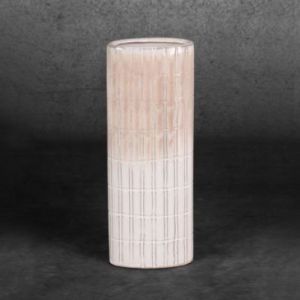 Nowoczesny wazon ceramiczny EDNA 12X6X31 kremowy