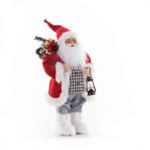 Figurka Święty Mikołaj SANATA CLAUS 60cm czerwony + biały