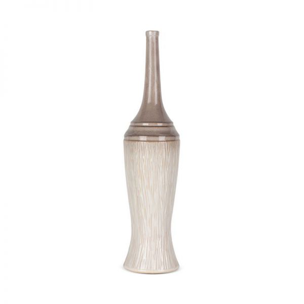 Nowoczesny wazon ceramiczny ROSINA 16X16X66 kremowy
