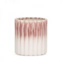 Doniczka osłonka ceramiczna EVITA 15X15X15 kremowa + różowa