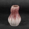 Nowoczesny wazon ceramiczny VITA 16X16X25 kremowy + różowy