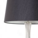 Lampa stołowa z abażurem MEGI 32X39X73 czarna + srebrna