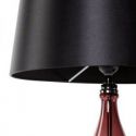 Lampa stołowa szklana ALMA 28X36X70 bordowa + czarna