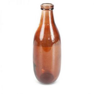 Wazon szklany butelka LILY 15X40 jasnobrązowy