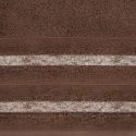 Ręcznik bawełniany z bordiurą w paski FARGO 70X140 brązowy