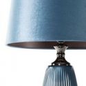 Lampa stołowa z abażurem NOA 32X38X68 niebieska