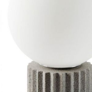 Lampa stołowa kula ASPEN 16X16X40 biała + szara