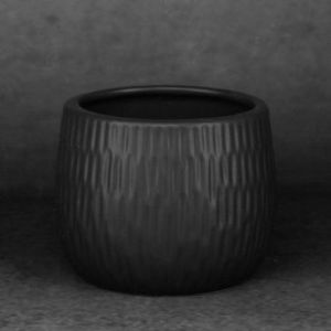 Doniczka osłonka ceramiczna MONI 12X12X10 czarna x2